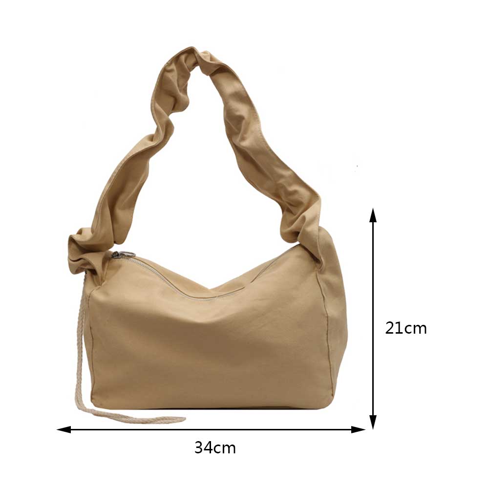 Women Ladies Handbags Pleated Fashion Commute Bag Solid Color Lady Elegant Purse