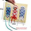 Wooden Shoelace Tying Puzzle Toy For Kids Educational Learning And Fine Motor Skills Development