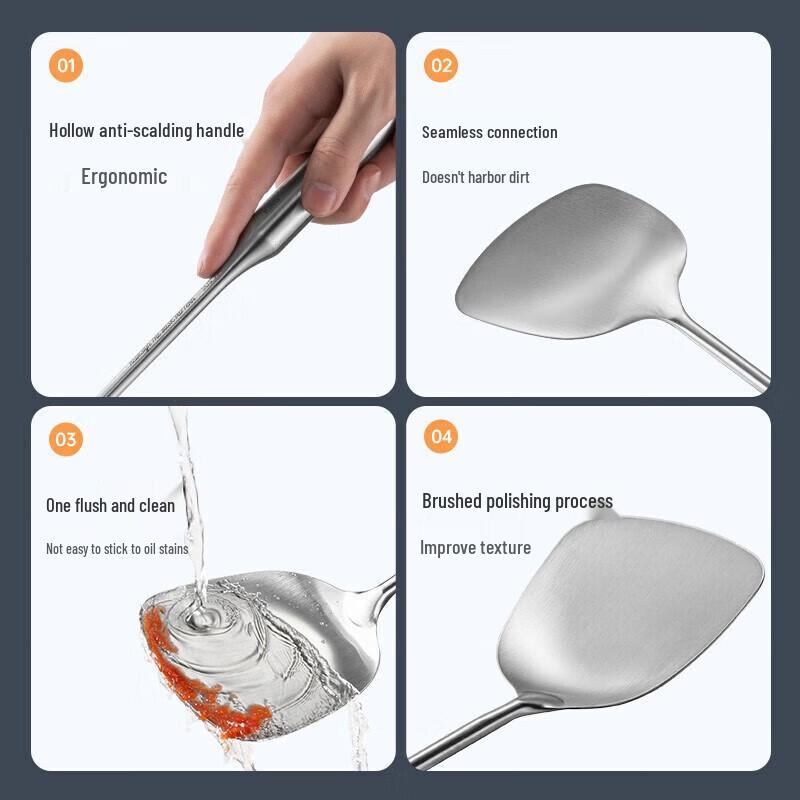 COOKER KING 304 Stainless Steel Wok Spatula