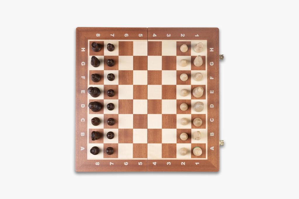 Wegiel Wooden Chess Set Chess Board Set TOURNAMENT Chess Board Poland Genuine Product No.4 (Tournament No.4)