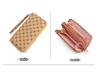 2024 Women's Fashion Wallet: European & American Style, Multi-Card Slot, Double Zipper, Phone Clutch.