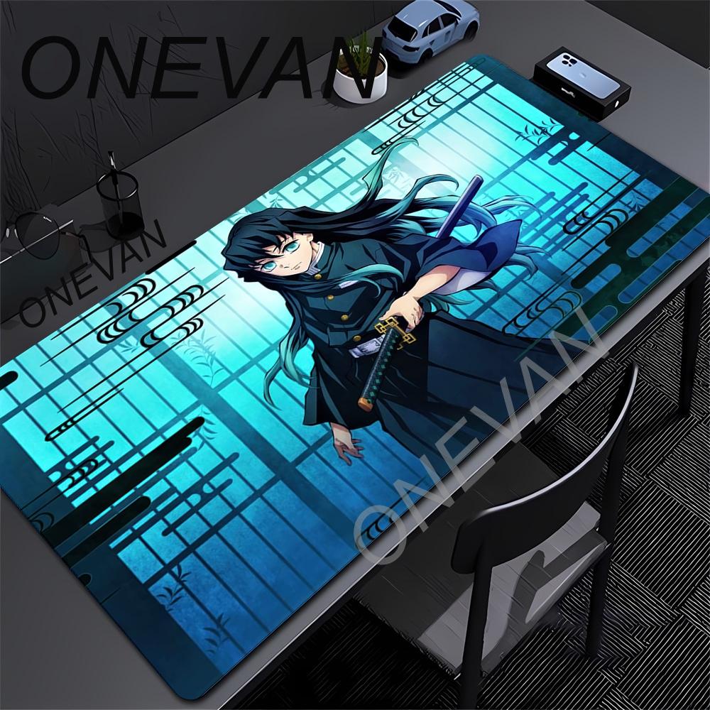 Mouse Pad Rubber Mat Anime Demon Slayer Gaming Deskmat Keyboard Pads Cartoon Cute Mousepad Kawaii Pc Accessories Mouse Mats Xxl