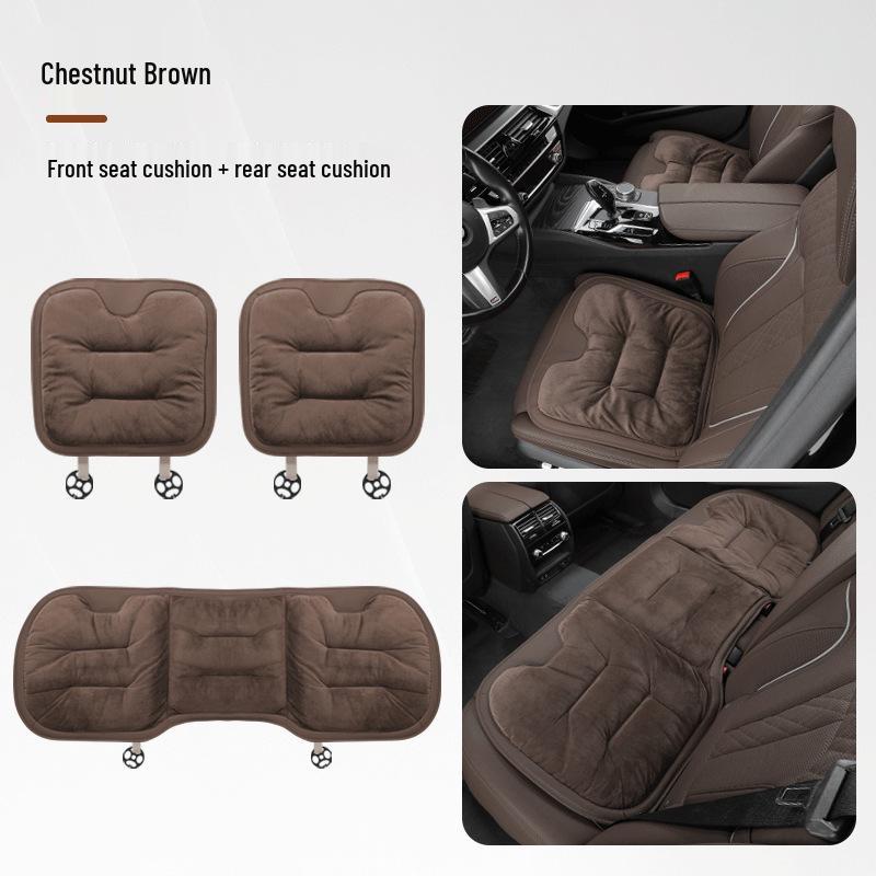 Winter Flannel Car Seat Cushions - Thick, Warm, Front & Rear Options