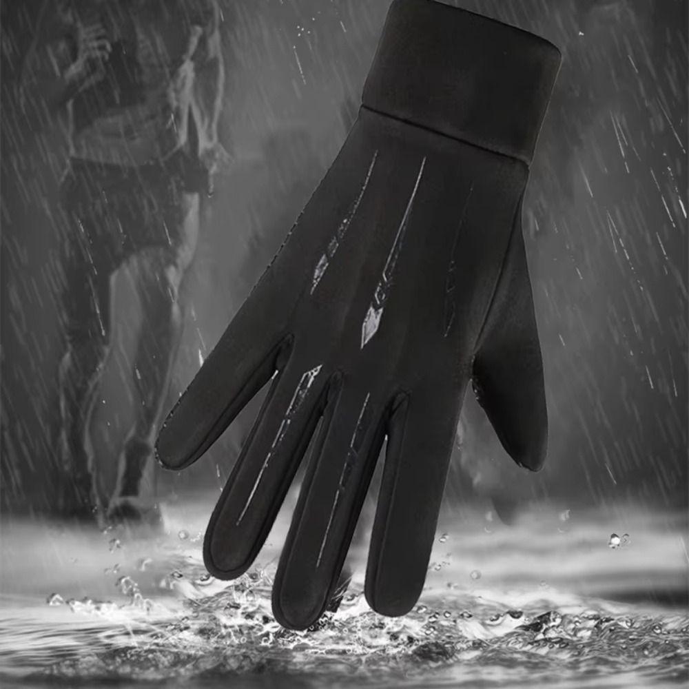 Warm Full Finger Gloves Waterproof TouchScreen Mittens Winter Cycling Gloves  Motorcycle Riding