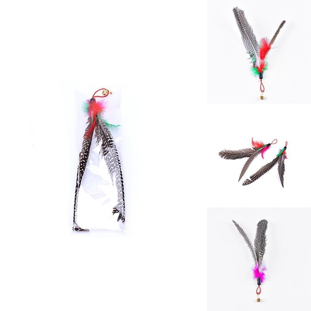 DIY Hausgemachte Katzenangel Ersatzkopf Perlenfeder Katzenangel Ersatzkopf Lustiges Interaktives Haustierspielzeug