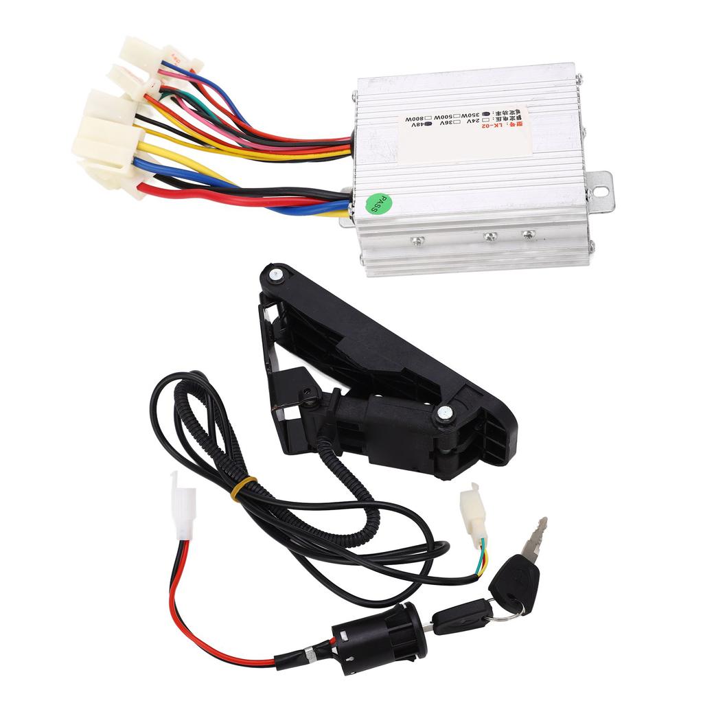 48V 350W Brush Speed Motor Conversion Controller Kit with Throttle Pedal for Electric Bike Motorcycle Tricycle