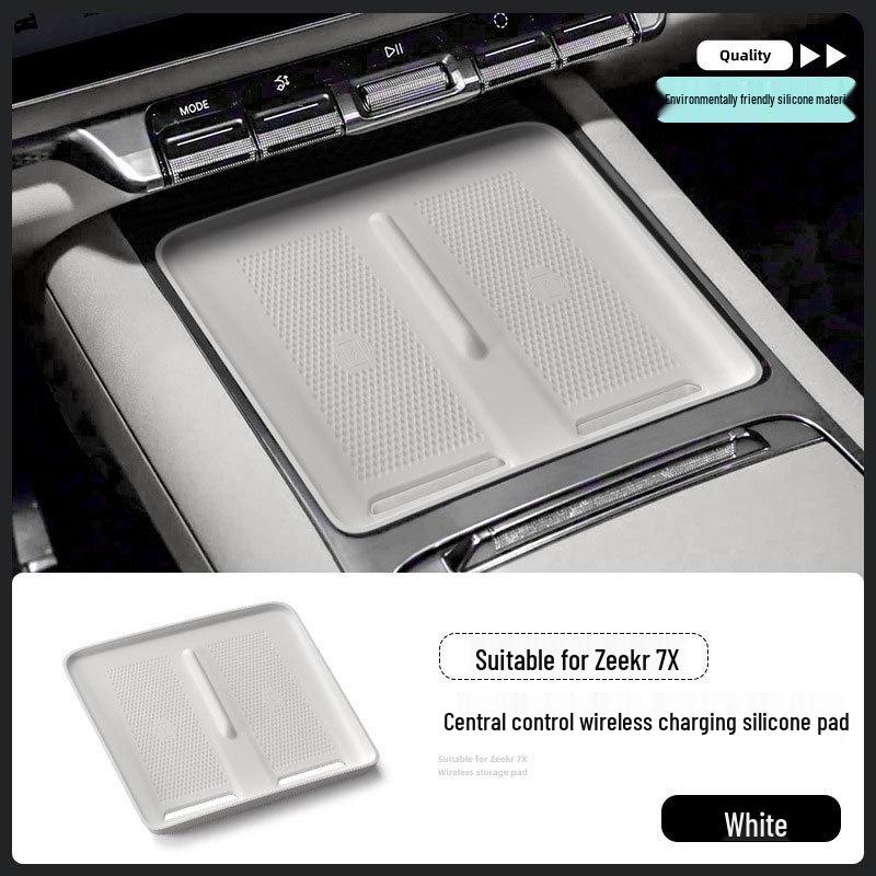 Zeekr 7X Kabelloses Lade-Silikonpad - Anti-Rutsch-Mittelkonsolen-Zubehör für 26 Modelle