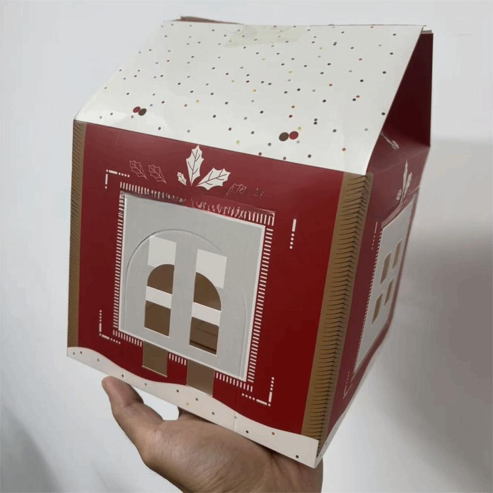 3D Pop Up Christmas House Gift Boxes Paper Treat Boxes Festive Goodie Bags  Christmas Decorations