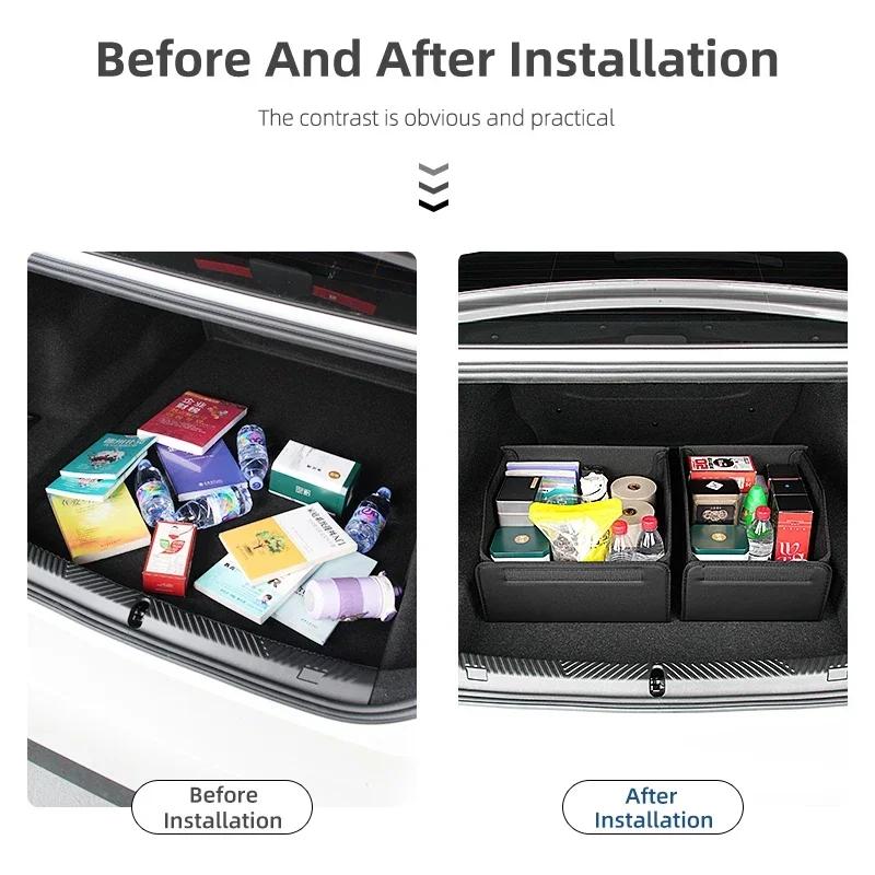 BAGV1 Car Sticker Hot New Car Trunk Organizer Box For BMW X1 X2 X3 X4 X5 E46 E90 E70 E60 F10 F30 F15 F25 G20 G30 G60 Folding PU Auto B