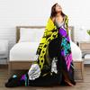 JoJo's Bizarre Adventure Blankets Japanese Anime Wool Throw Blankets Bedding Couch Decoration Thin Bedspread Multi-function