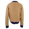 Prada [Domestic Regular] P25G51 S191 Cashmere Logo Design Knit Tops 40 Beige / blueUsed