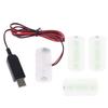 AM2 LR14 C Battery Eliminator USB Power Supply Cable Replace 1 To 4pc 3 4.5 6V LR14 C Battery For Electric Toy Clock
