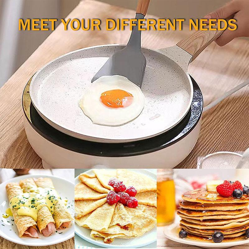 20/24/28cm Nonstick Crepe Egg Pan Pizza Frying Pan Tortillas Griddle Pan Granite Coating Flat Pancake Pan Induction Compatible