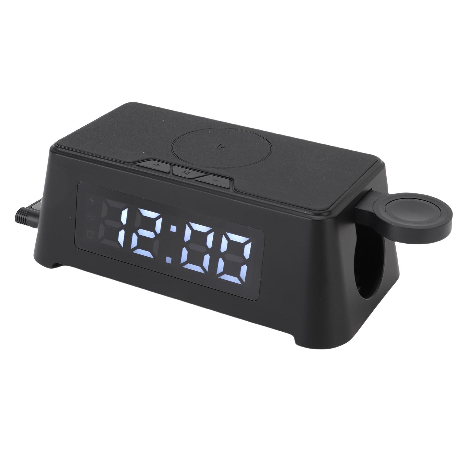 

Беспроводное зарядное устройство 6 в 1 с будильником, временем, температурой, беспроводная зарядная станция для