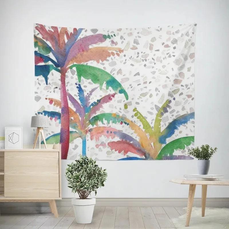 Декоративный гобелен с изображением тропической кокосовой пальмы. Декор для дома — фото 17