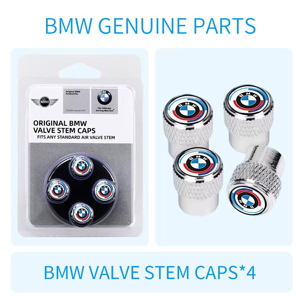 BMW M E46 E60 Car Sticker BMW 50th Anniversary Styling Car Wheel Air Valve Cap Tire Dust Cover Luxury Exterior Modification Wheel Stem XSQ A1