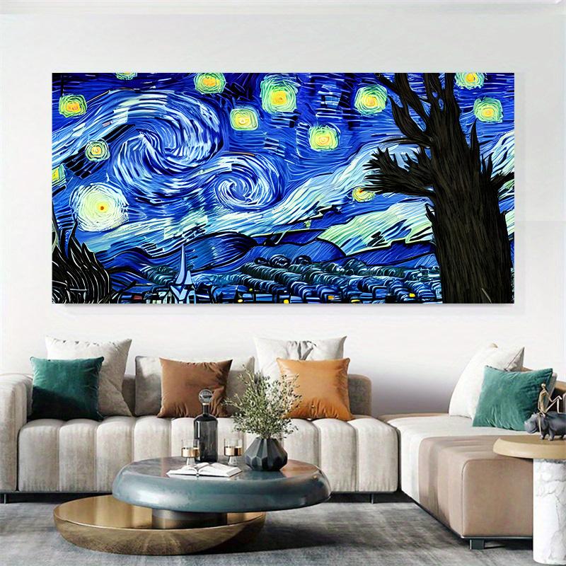 Abstract Starry Sky Canvas Paintings Works Print on Canvas Poster Decorative Pictures for Living Room Mural
