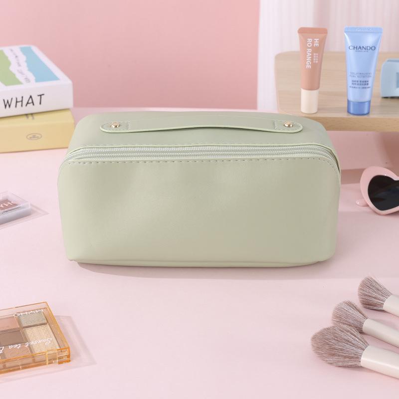 Stylish High-Grade PU Leather Makeup & Toiletry Travel Bag with Large Capacity