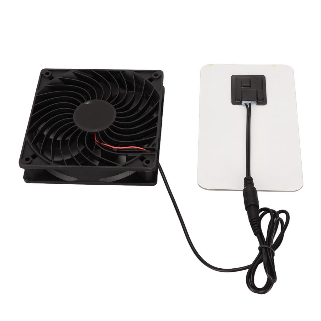 Solar Panel Fan Energy Saving Portable Easy To Use Solar Power Panel Exhaust Fan for Pet Houses for Greenhouse