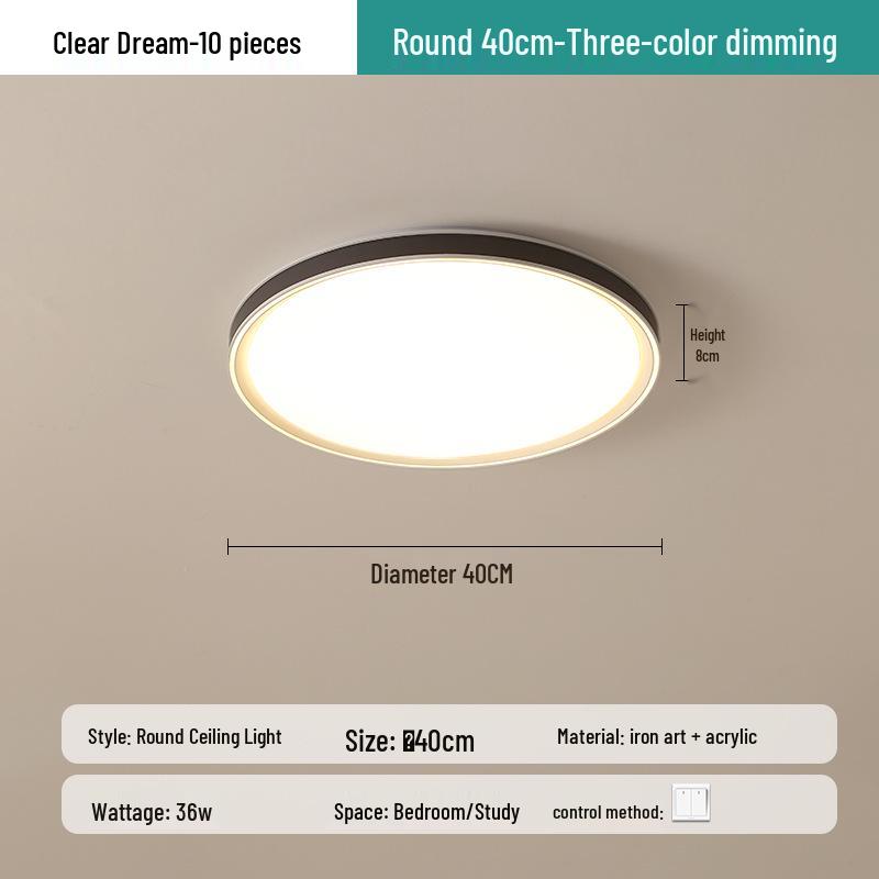 Modern Minimalist Full Spectrum Eye-Protection Ceiling Light for Bedroom and Study (2025 Model)