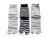 Tabi Socks with 3 Elastic Loose Cotton Outer Striped Set Women's Non-Slip Finish, Pairs, Cuffs, Fit, 100% Thread, Pattern, 3-Pair (Colors Available)