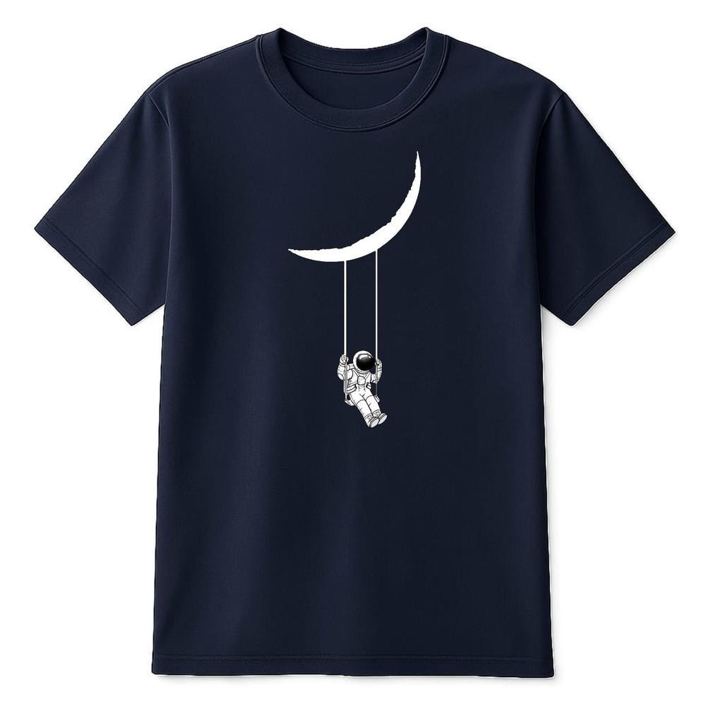 Astronaut Moon Space Swing Printed TShirt Lunar Eclipse Birthday Astronmy Top S