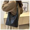 Simple Faux Leather Tote Bag for Women Minimalist Commuter Shoulder Handbag