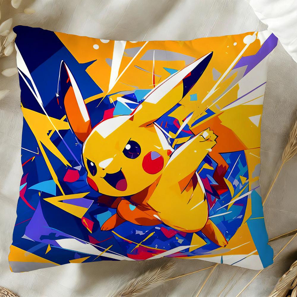 P-Pika Q-Chu Pillow Covers Decorative Sofa Cushions Covers Home Decorations Interior Decoration Room Decorating Items Cushion