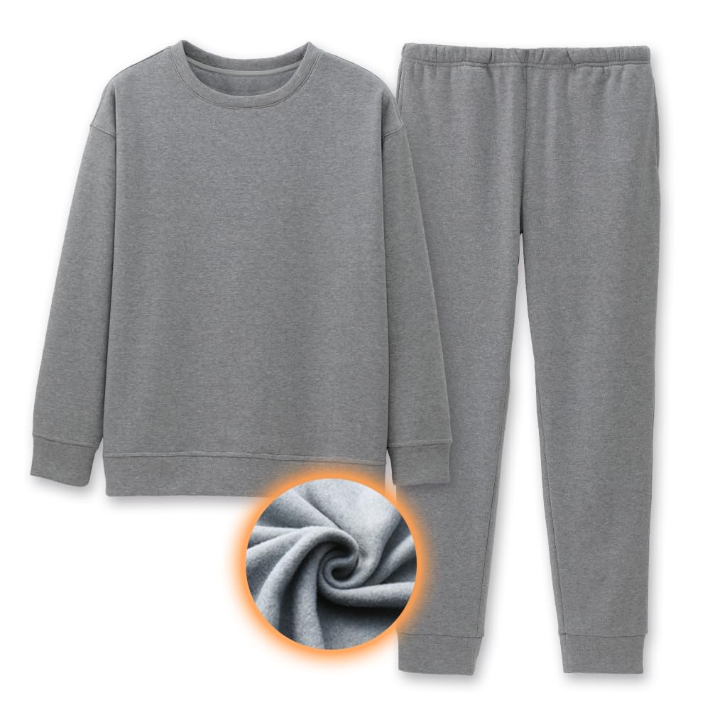 

ALWEAR Домашняя одежда с длинным рукавом и Идеальный подарок для и Пушистая пара, идеально подходящая для детей и Размер Мужской комплект, Брюки на флисовой подкладке, Худи. осень, серый