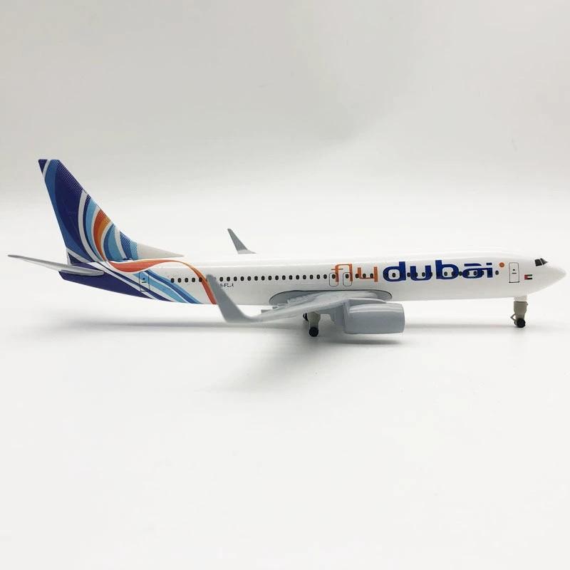 B737 Dubai Airways 20cm Diecast Alloy Airplane With Wheel & Stand Aircraft Model Collection for Aviation Enthusiast Gift