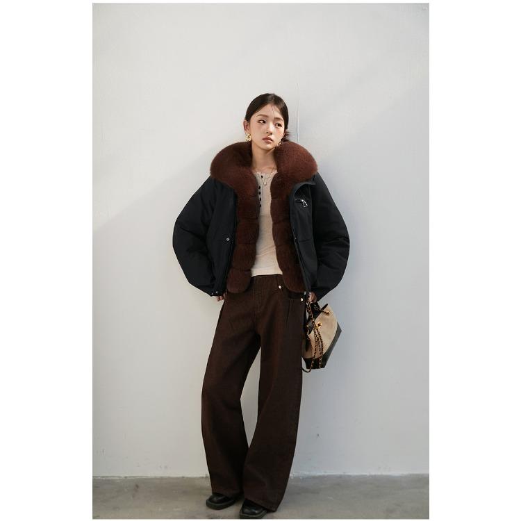 Fashion Short Winter Faux Fur Coat for Women Korean Style Classic Young Elegant Cotton Padded Jacket Versatile Warm Outerwear