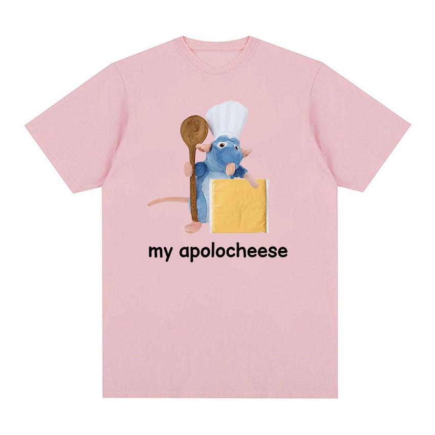 

Футболки My Apolocheese Rat с плюшевым сыром и забавными мемами, мужские и женские повседневные модные хлопковые футболки большого размера высокого качества, летние топы