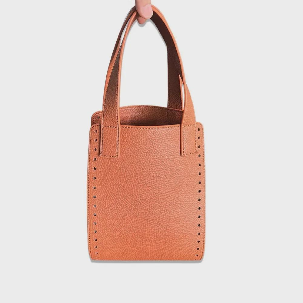 Handmade DIY Leather Woven Body Bag with Integrated Handle Hook