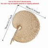 Portable Handmade Woven Straw Fans Lightweight Summer Cooling Fan  Home Decoration
