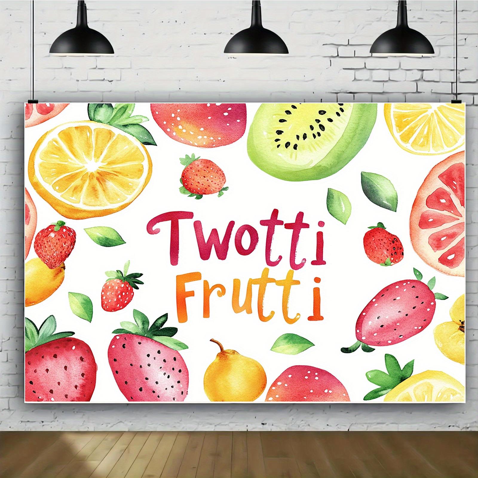 A Tutti Fruity party banner background no need for power fruit themed decoration. 150X100