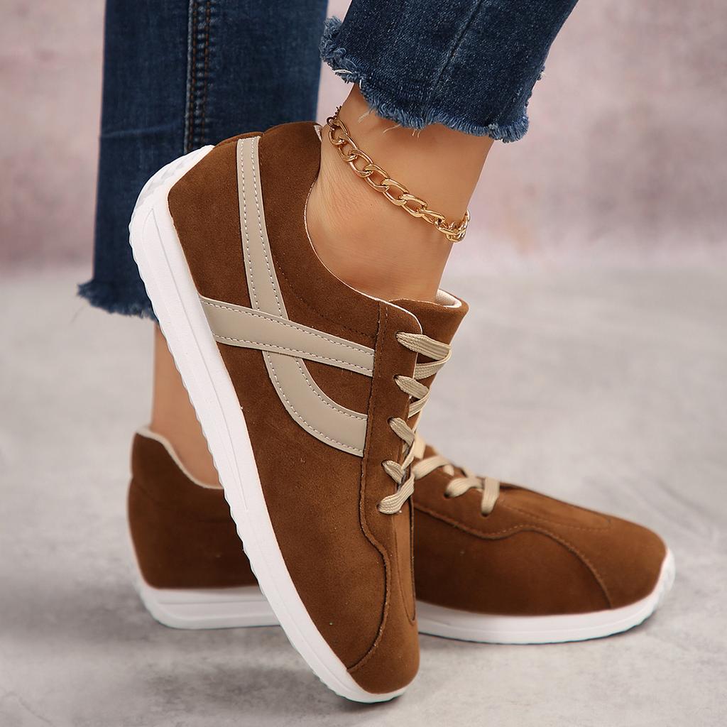 Women Tennis Sneakers Flats Ladies Fashion Mixed Colors Lace-up Vulcanized Shoes Spring Autumn Woman Outdoor Trainers Footwear