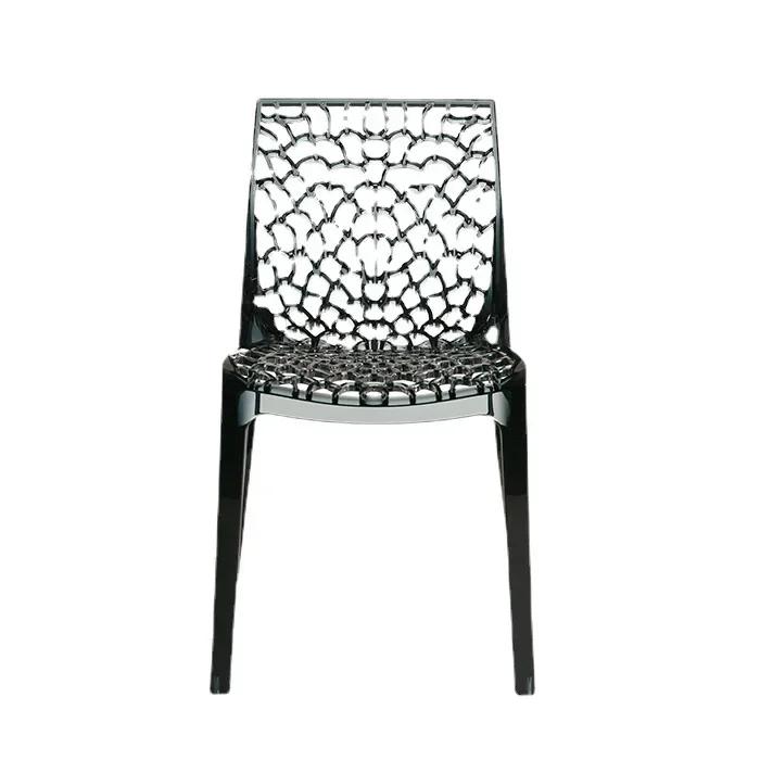 Transparenter Acryl Nordic Esszimmerstuhl - Moderner Minimalistischer Kunststoffstuhl für Zuhause/Leichte Luxusräume