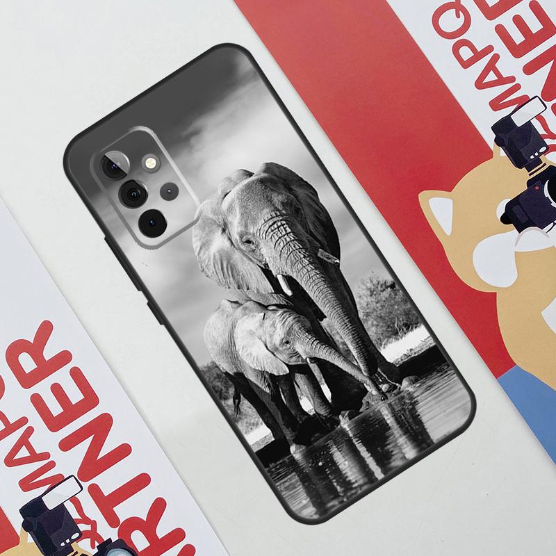 Elephant Baby Nature Phone Case For Samsung Galaxy A53 A33 A23 A13 A52 A32 A22 A12 A51 A71 A14 A24 A34 A54 A21S