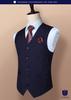 HISDERN Suit Wedding Business Stylish with Slim Formal Wear Men's Vest, Vest, Vest, V-Neck Buckle, Fit, (Navy/M) V-01