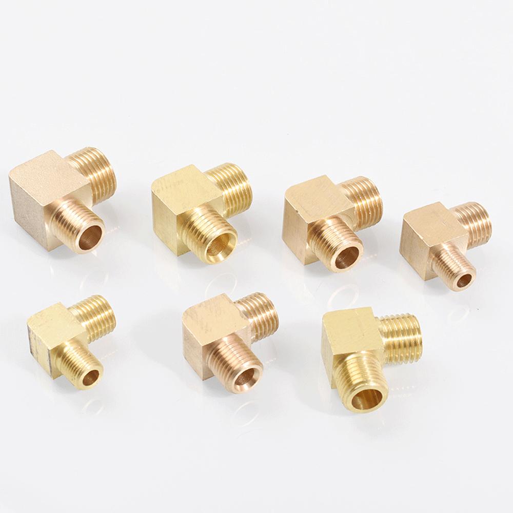 M12 M14 M16 M18 Metrico 1/8" 1/4" 3/8" 1/2" BSP Maschio Gomito a 90 Gradi Raccordo Tubo in Ottone Connettore Accoppiatore Acqua Gas Olio