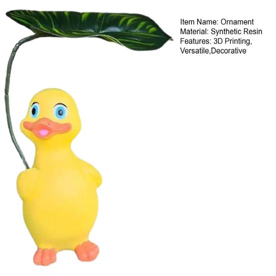 Rață de Grădină cu Umbrelă Statuie Rășină Rață Ornament de Grădină Rață Realistă