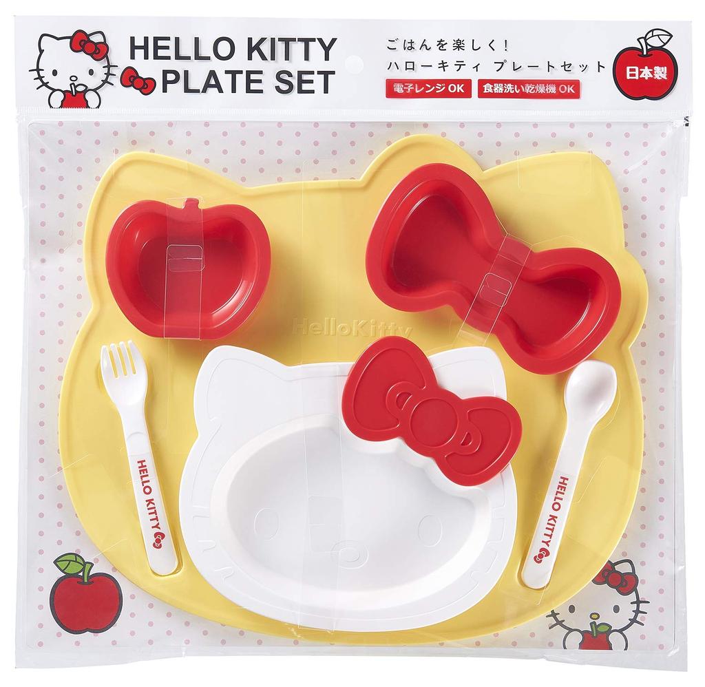 OSK Hello Kitty Plate Made In Dishwasher Fork Set, Japan, Safe, Stylish, Cute, Women's, Children's Tableware, Plate, Spoon, KP-18