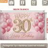 2D Diamond 30th Birthday Backdrop Pink Balloon Background
