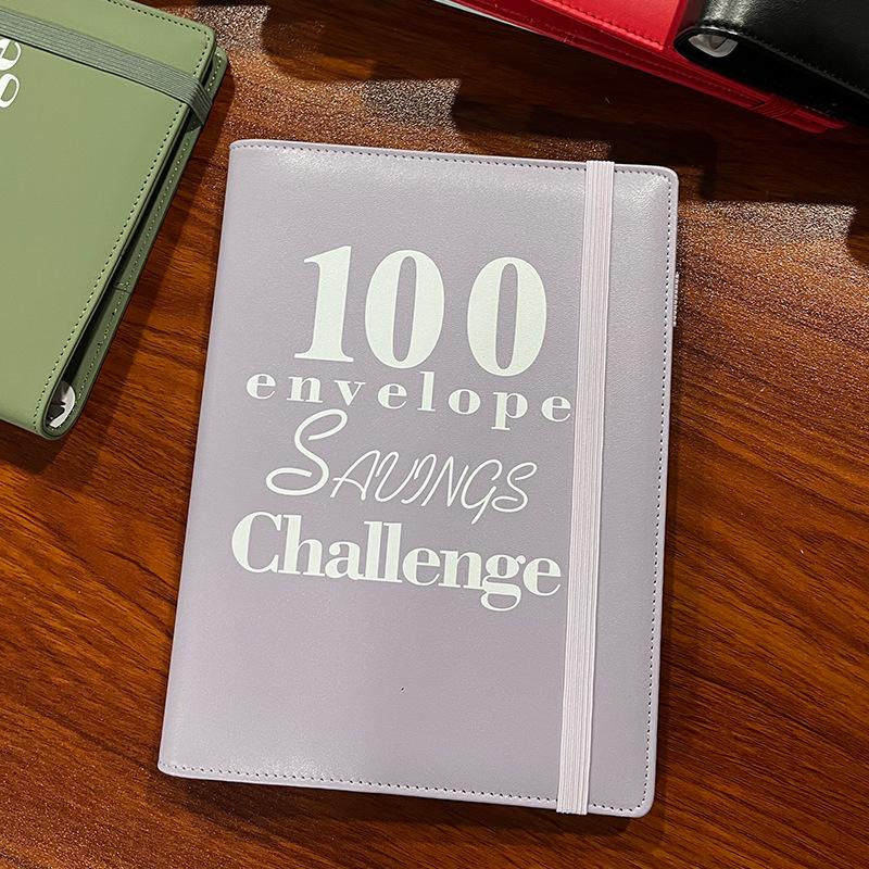 New binding 100 Envelope Challenge Binder for Couples 100 Day Challenge Handbook Savings Notebook Office stationery
