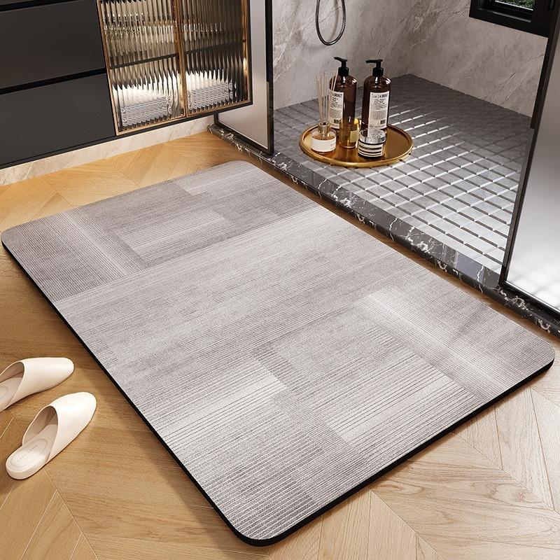 Light Luxury and Simple Diatomaceous Earth Floor Mat Shower Room Kitchen Bathroom Carpet Absorbent and Easy Clean Home Foot Mat