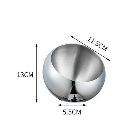 

Thick Stainless Steel Desktop Trash Can & Ashtray - Creative Bar & Living Room Countertop Storage Bowl