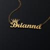 Custom Nameplate Butterfly Necklace for Women Personalized Stainless Steel Gold Plated Trendy Fashion Pendant with Zircon