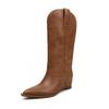 6cm Style Knee High Boots Women Pointed Toe Flat Heel Winter Fall Fashion