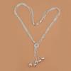 New Silver 925 Beads Pendant Necklace Five-banded snake chain For Women Man Fashion Wedding Party Charm JewelryGood product