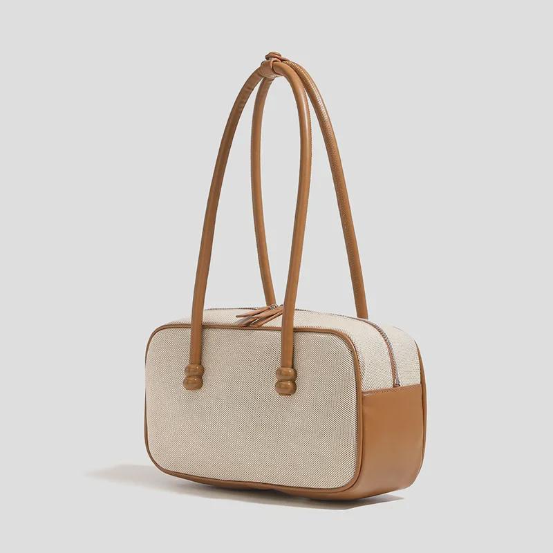 "Original Boston Beaded Baguette Shoulder Bag - Large Capacity, Vintage Summer Style"